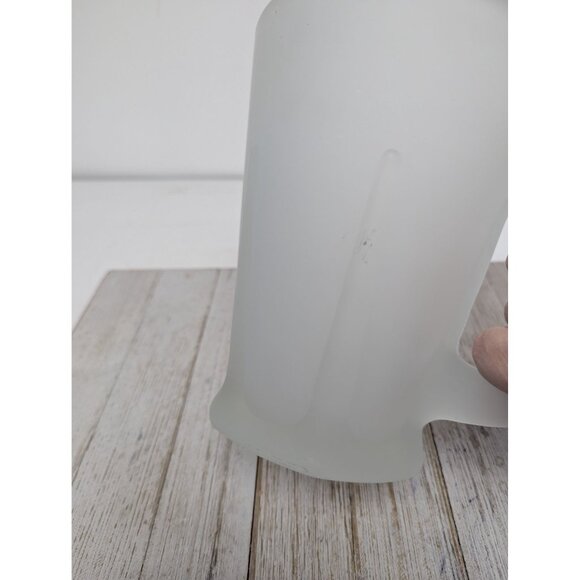 Vintage Tiara Indiana Glass Frosted Satin Glass Pitcher With Ice Lip 8 1/4" - Picture 7 of 8